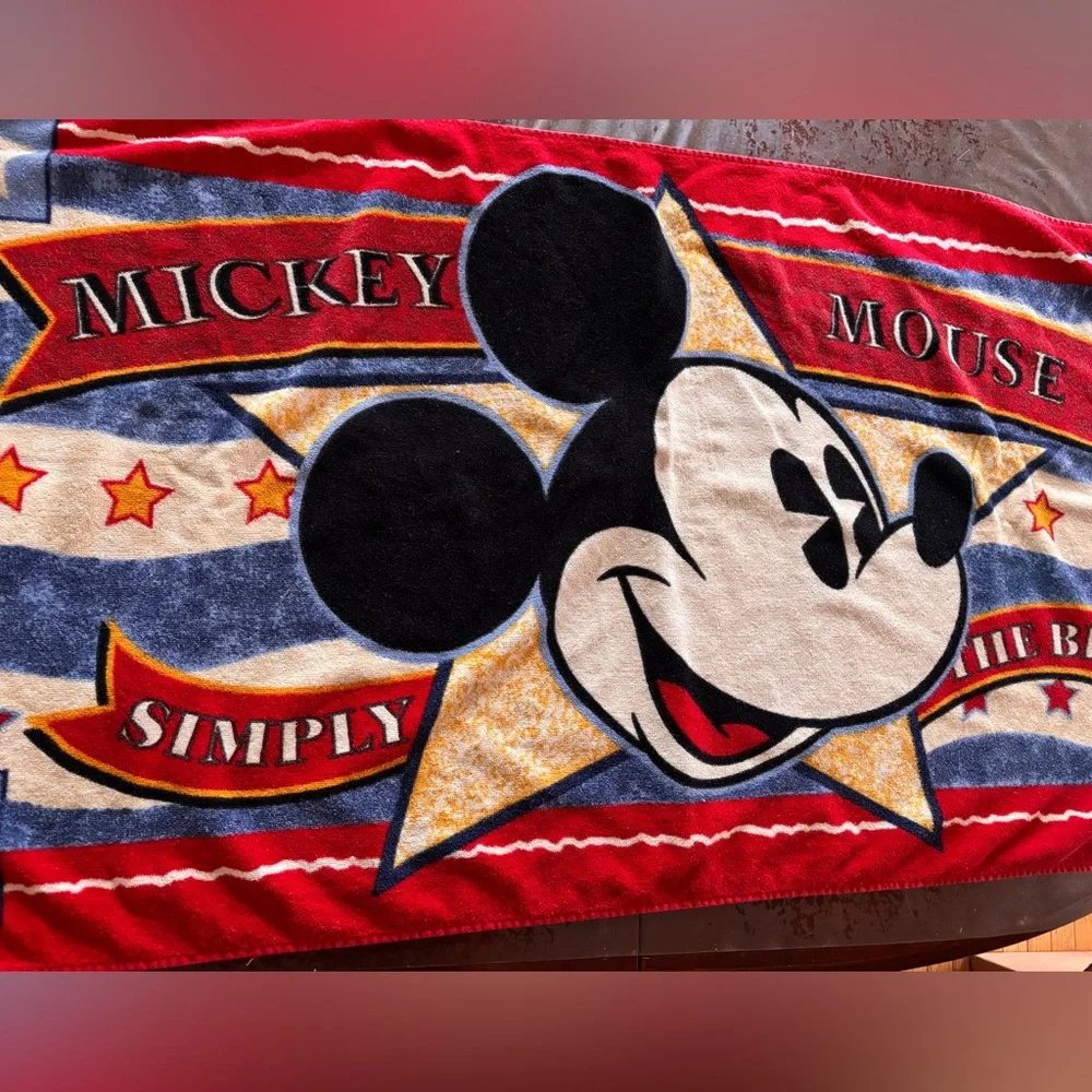 Disney Mickey Mouse Beach Towel “Simply The Best” Vintage